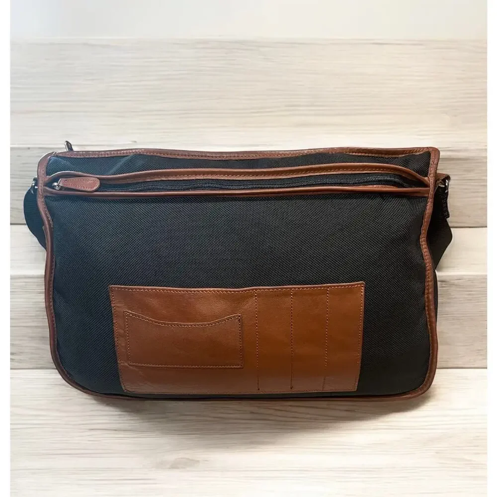 Vintage Coach 688 100th Anniversary US Olympic Leather & Nylon Messenger Bag